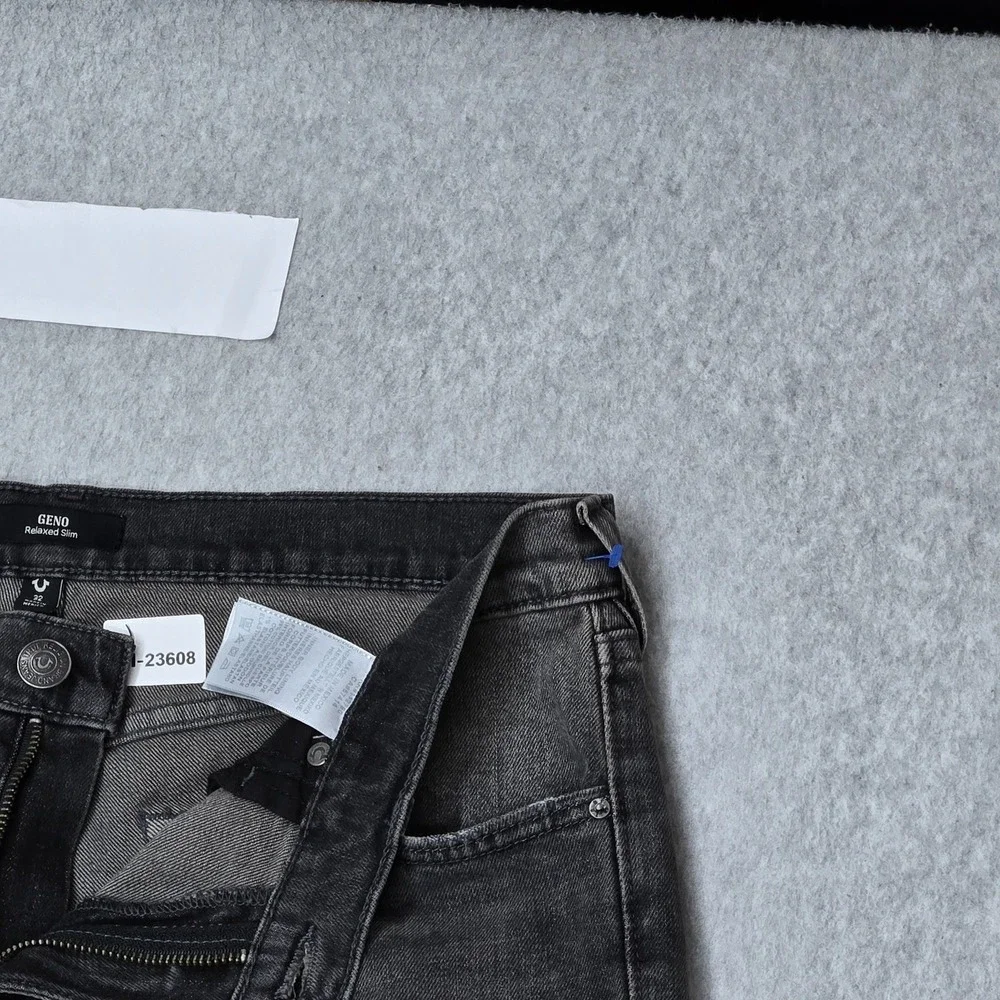 True‎ Religion Men Jeans 32 Gray Denim GENO Relaxed Slim 33